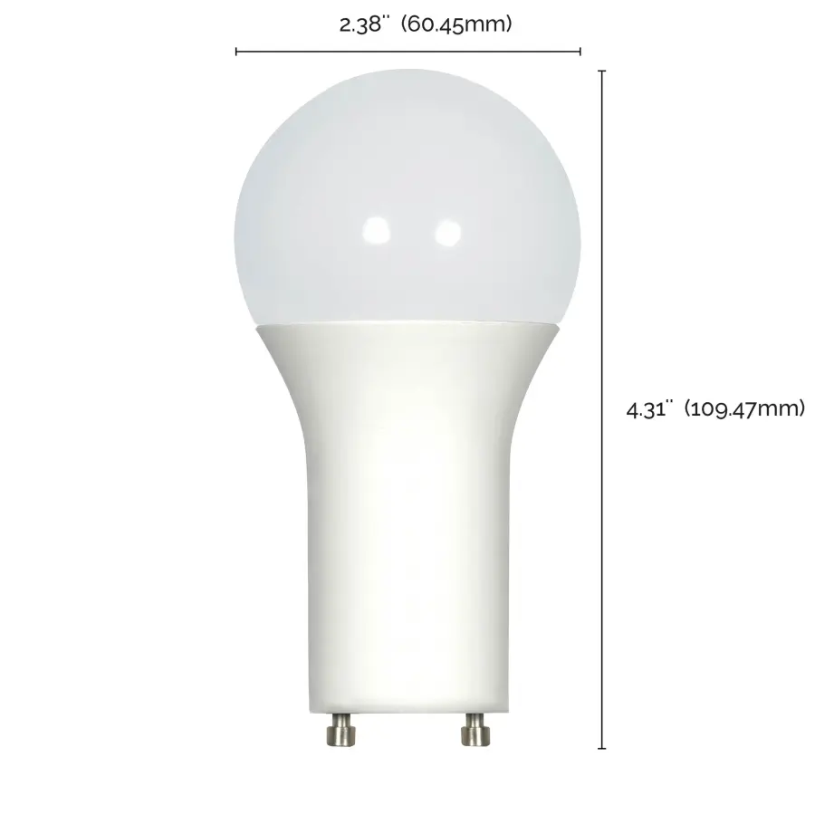 9.8 Watt - A19 LED - 4000K - GU24 base - 220 deg. Beam Angle - 120 Volt - Image 3