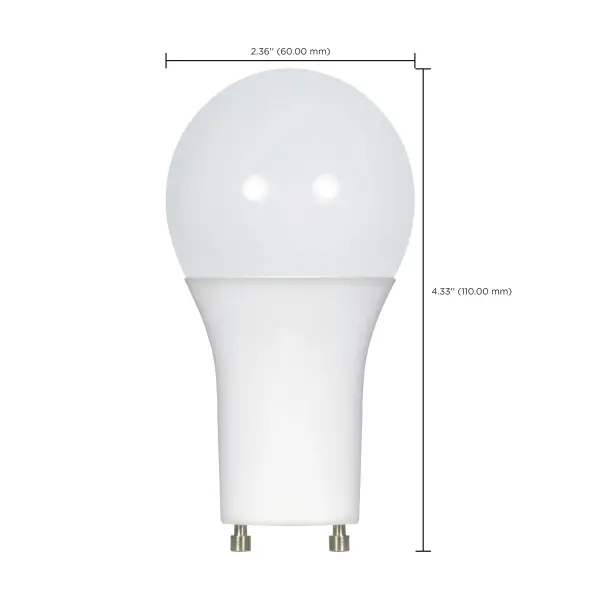 9.8 Watt - A19 LED - 3000K - GU24 base - 220 deg. Beam Angle - 120 Volt - Image 9