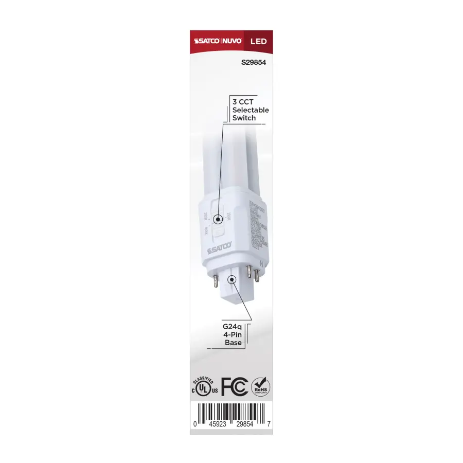 9.5 Watt LED PL - 30K/35K/40K CCT Selectable - G24q Base - Type A/B - 120-277 Volt - Image 6