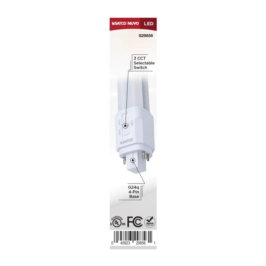 9.5 Watt LED PL - 30K/35K/40K CCT Selectable - G24q Base - Type A - Image 6