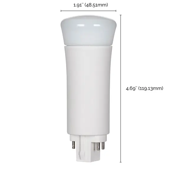 9 Watt LED PL 4-Pin - 3500K - 1050 Lumens - G24q base - 50000 Average rated hours - 120 Deg. Beam Angle - Type A - Ballast dependent - Image 2