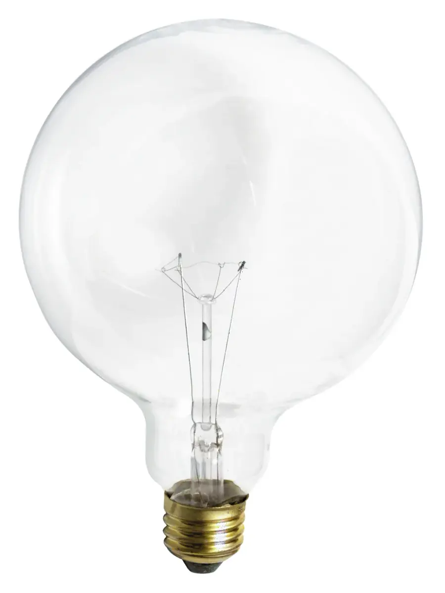 100 Watt G40 Incandescent - Clear - 4000 Average rated hours - 1150 Lumens - Medium base - 120 Volt