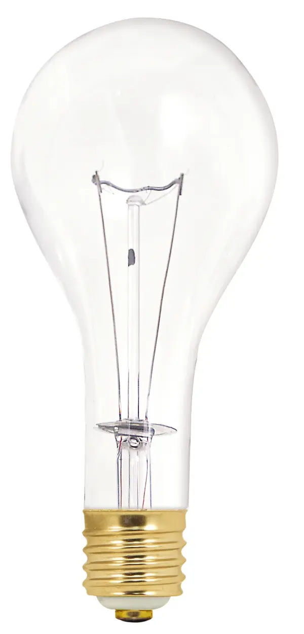 500 Watt PS35 Incandescent - Clear - 5000 Average rated hours - 8000 Lumens - Mogul base - 130 Volt