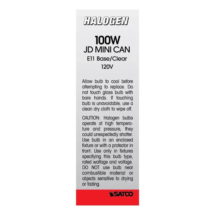 100 Watt - Halogen - T4 - Clear - 2000 Average rated hours - 1700 Lumens - Mini Candelabra base - 120 Volt - Image 4
