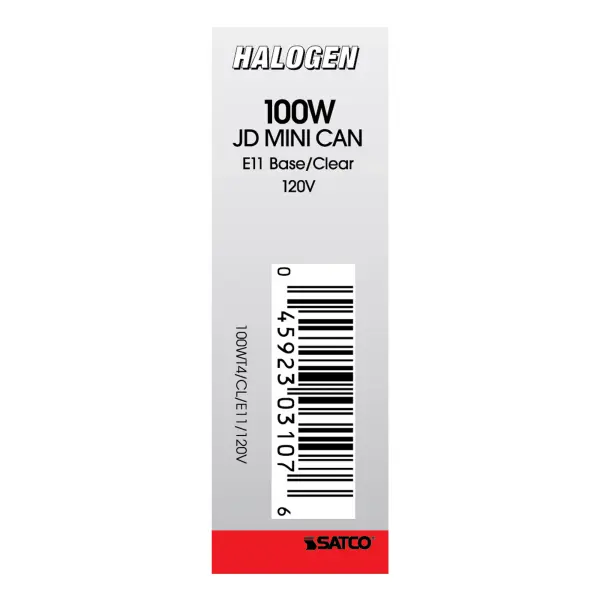100 Watt - Halogen - T4 - Clear - 2000 Average rated hours - 1700 Lumens - Mini Candelabra base - 120 Volt - Image 5