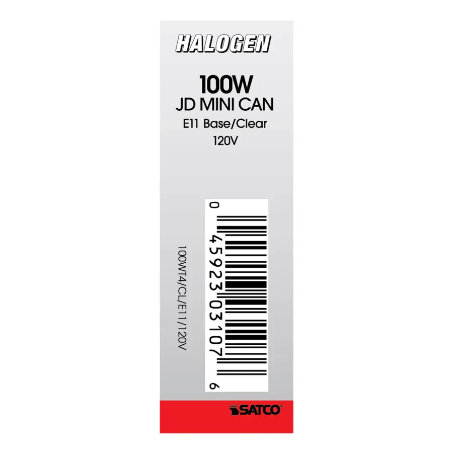 100 Watt - Halogen - T4 - Clear - 2000 Average rated hours - 1700 Lumens - Mini Candelabra base - 120 Volt - Image 5