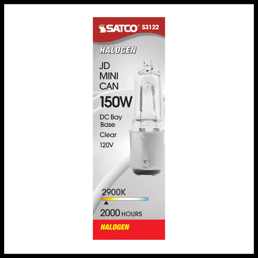 150 Watt - Halogen - T4 1/2 - Clear - 2000 Average rated hours - 2700 Lumens - DC Bay base - 120 Volt - Image 2