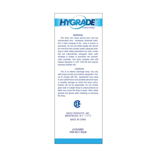 70 Watt - High Pressure Sodium HID - Medium base - ED17 - Clear - 22 CRI - 2100K - Image 7