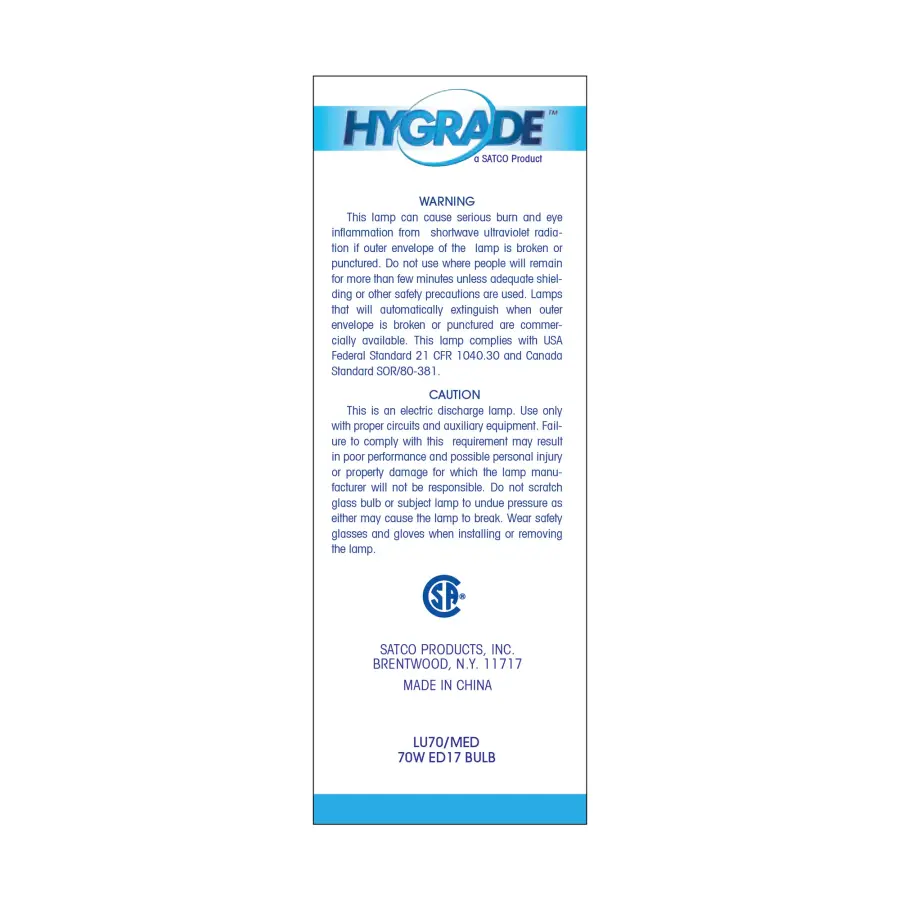 70 Watt - High Pressure Sodium HID - Medium base - ED17 - Clear - 22 CRI - 2100K - Image 7