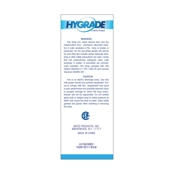 150 Watt - High Pressure Sodium HID - Medium base - ED17 - Clear - 22 CRI - 2100K - Image 5