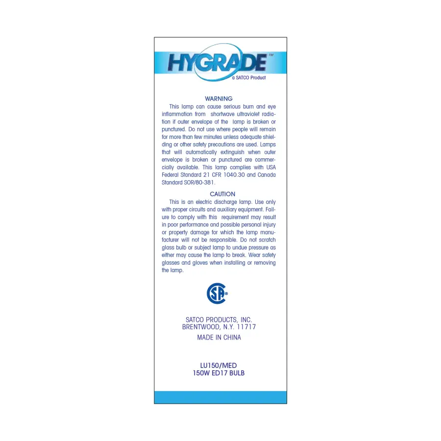 150 Watt - High Pressure Sodium HID - Medium base - ED17 - Clear - 22 CRI - 2100K - Image 5