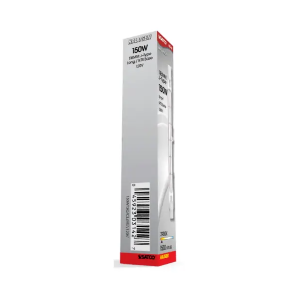 150 Watt - Halogen - T3 - Clear - 1500 Average rated hours - 2400 Lumens - Double Ended base - 118mm - 120 Volt - Image 4