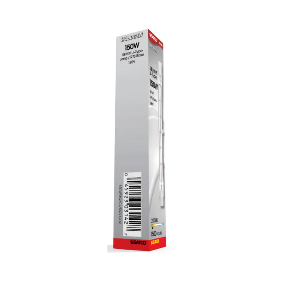 150 Watt - Halogen - T3 - Clear - 1500 Average rated hours - 2400 Lumens - Double Ended base - 118mm - 120 Volt - Image 4