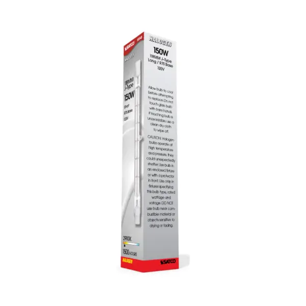 150 Watt - Halogen - T3 - Clear - 1500 Average rated hours - 2400 Lumens - Double Ended base - 118mm - 120 Volt - Image 5