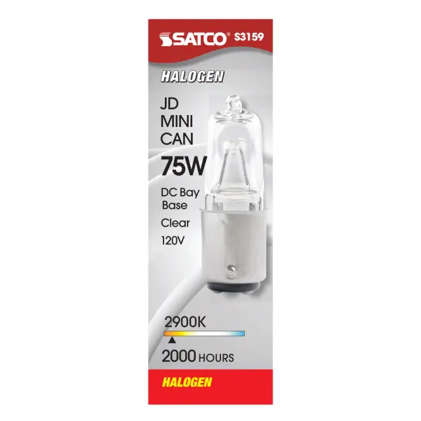 75 Watt - Halogen - T4 - Clear - 2000 Average rated hours - 1250 Lumens - DC Bay base - 120 Volt - Image 3