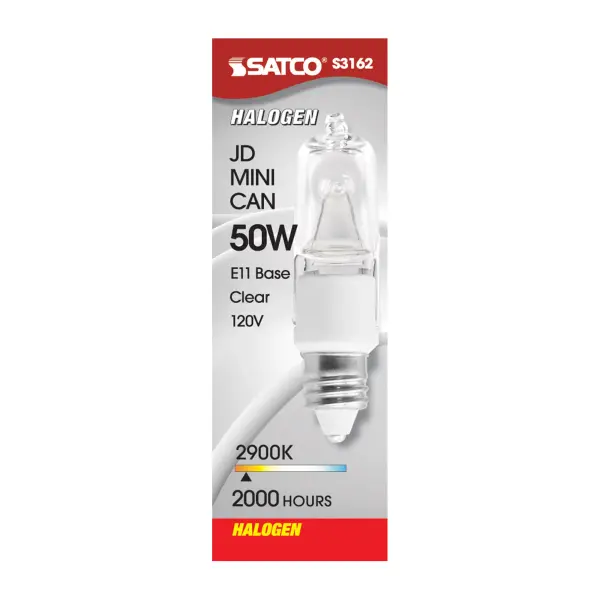 50 Watt - Halogen - T4 - Clear - 2000 Average rated hours - 750 Lumens - Mini Candelabra base - 120 Volt - Image 3
