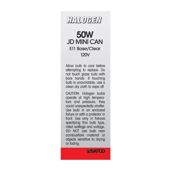 50 Watt - Halogen - T4 - Clear - 2000 Average rated hours - 750 Lumens - Mini Candelabra base - 120 Volt - Image 4