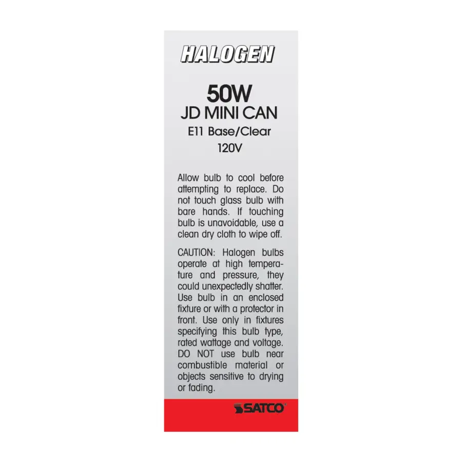 50 Watt - Halogen - T4 - Clear - 2000 Average rated hours - 750 Lumens - Mini Candelabra base - 120 Volt - Image 4