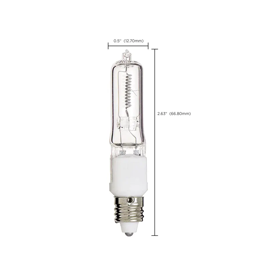 50 Watt - Halogen - T4 - Clear - 2000 Average rated hours - 750 Lumens - Mini Candelabra base - 120 Volt - Image 8