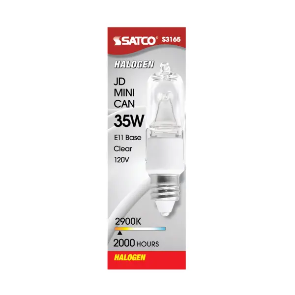 35 Watt - Halogen - T4 - Clear - 2000 Average rated hours - 380 Lumens - Mini Candelabra base - 120 Volt - Image 3