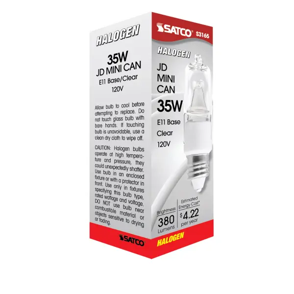 35 Watt - Halogen - T4 - Clear - 2000 Average rated hours - 380 Lumens - Mini Candelabra base - 120 Volt - Image 7