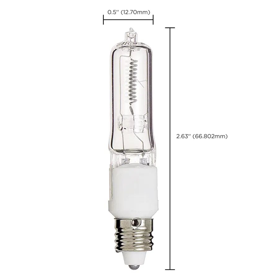 35 Watt - Halogen - T4 - Clear - 2000 Average rated hours - 380 Lumens - Mini Candelabra base - 120 Volt - Image 8