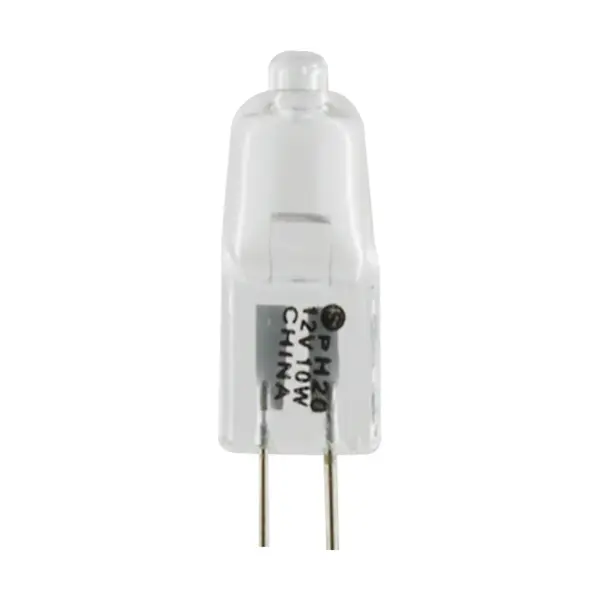 10 Watt - Halogen - T3 - Clear - 2000 Average rated hours - 120 Lumens - Bi Pin G4 base - 12 Volt