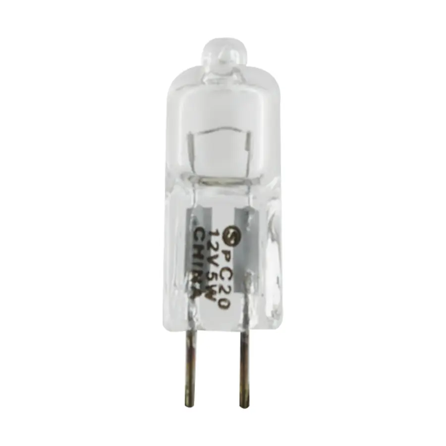 5 Watt - Halogen - T3 - Clear - 2000 Average rated hours - 50 Lumens - Bi Pin G4 base - 12 Volt - Image 1