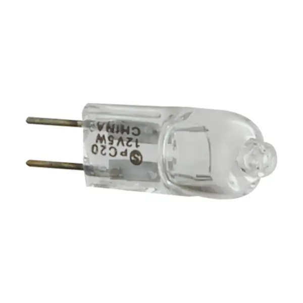 5 Watt - Halogen - T3 - Clear - 2000 Average rated hours - 50 Lumens - Bi Pin G4 base - 12 Volt - alternate view