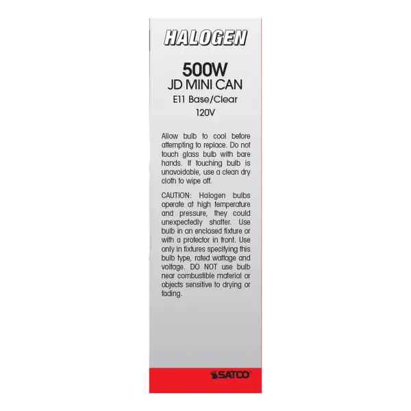 500 Watt - Halogen - T4 - Clear - 2000 Average rated hours - 8500 Lumens - Mini Candelabra base - 120 Volt - Image 5