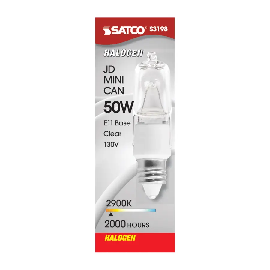 50 Watt - Halogen - T4 - Clear - 2000 Average rated hours - 750 Lumens - Mini Candelabra base - 130 Volt - Image 3