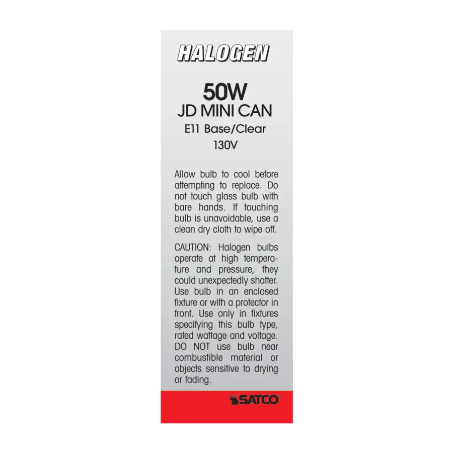 50 Watt - Halogen - T4 - Clear - 2000 Average rated hours - 750 Lumens - Mini Candelabra base - 130 Volt - Image 4