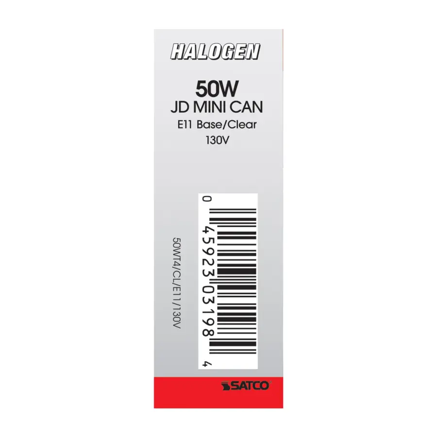 50 Watt - Halogen - T4 - Clear - 2000 Average rated hours - 750 Lumens - Mini Candelabra base - 130 Volt - Image 5
