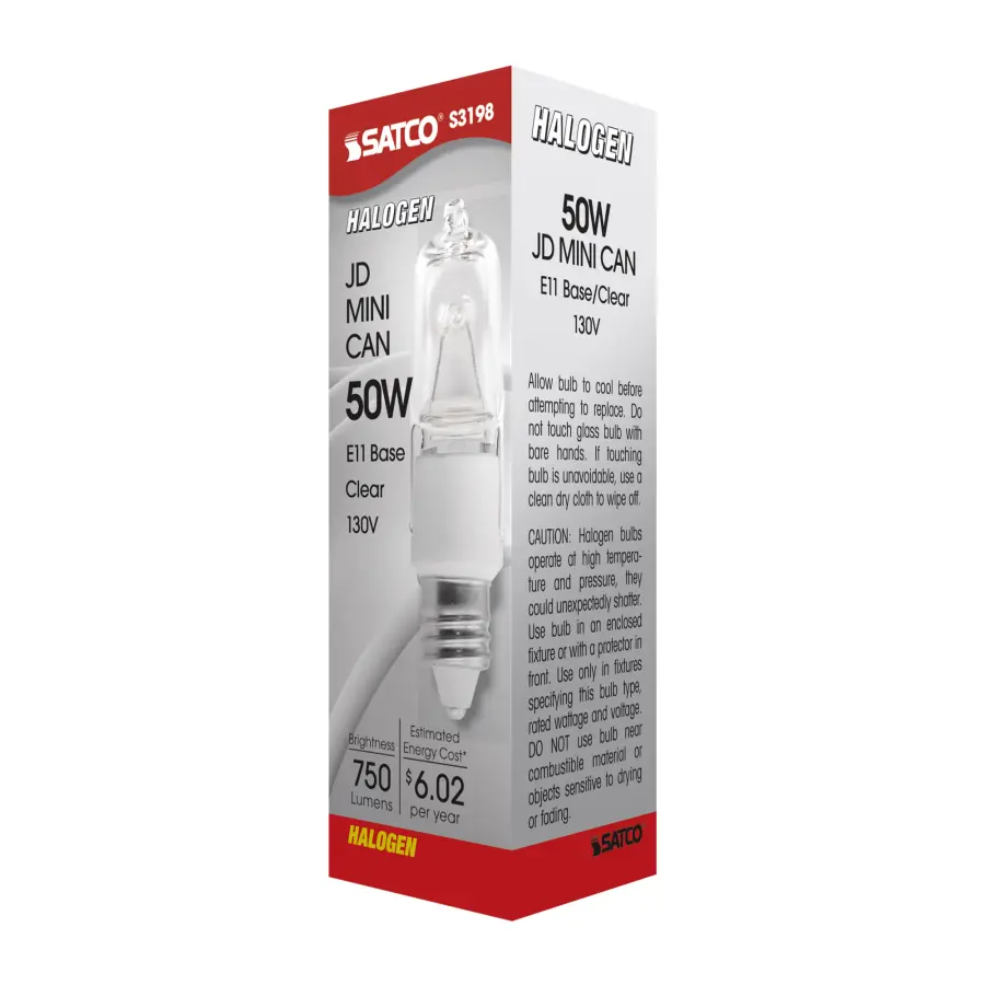 50 Watt - Halogen - T4 - Clear - 2000 Average rated hours - 750 Lumens - Mini Candelabra base - 130 Volt - Image 6