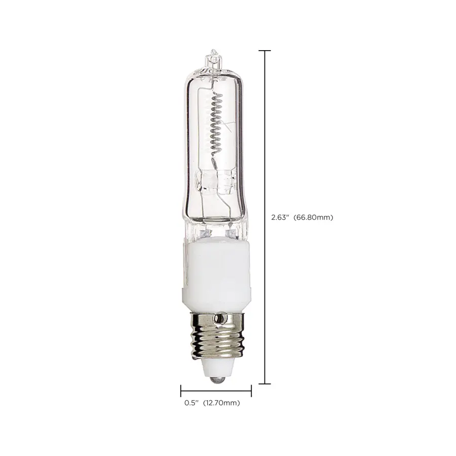 50 Watt - Halogen - T4 - Clear - 2000 Average rated hours - 750 Lumens - Mini Candelabra base - 130 Volt - Image 8