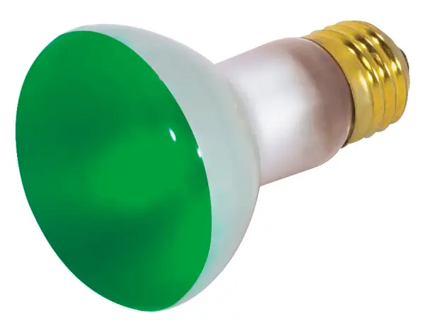 50 Watt R20 Incandescent - Green - 2000 Average rated hours - Medium base - 130 Volt
