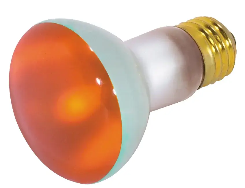 50 Watt R20 Incandescent - Amber - 2000 Average rated hours - Medium base - 130 Volt - Image 1