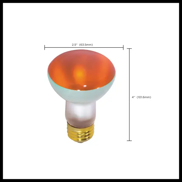 50 Watt R20 Incandescent - Amber - 2000 Average rated hours - Medium base - 130 Volt - Image 8