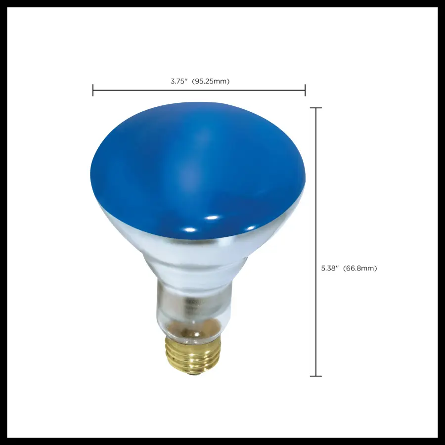 75 Watt BR30 Incandescent - Blue - 2000 Average rated hours - Medium base - 130 Volt - Image 6