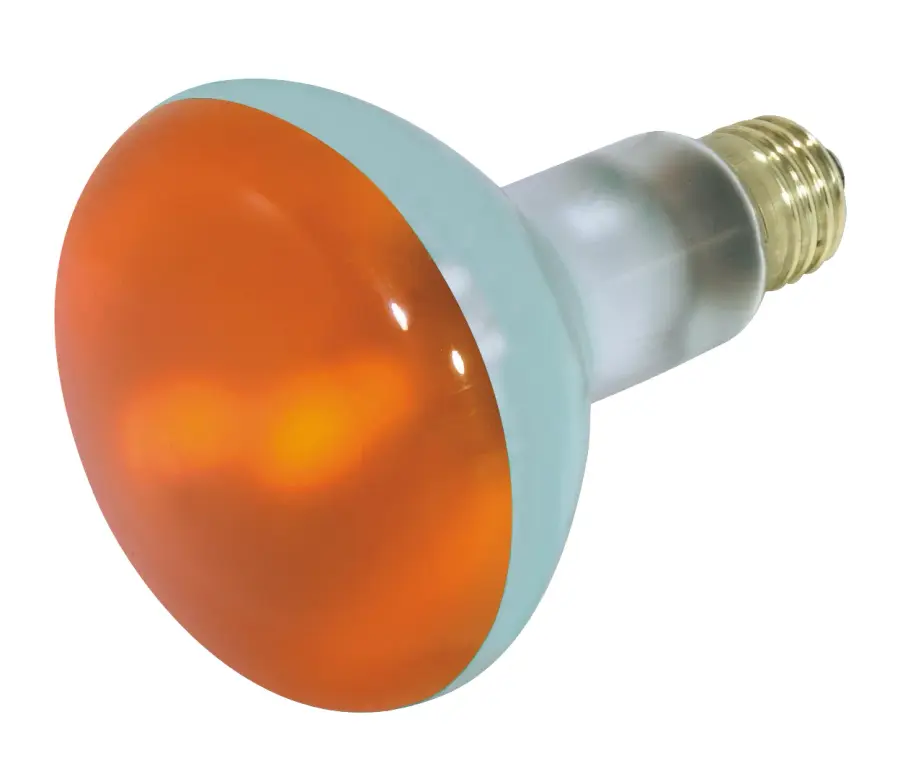 75 Watt BR30 Incandescent - Amber - 2000 Average rated hours - Medium base - 130 Volt - Image 1