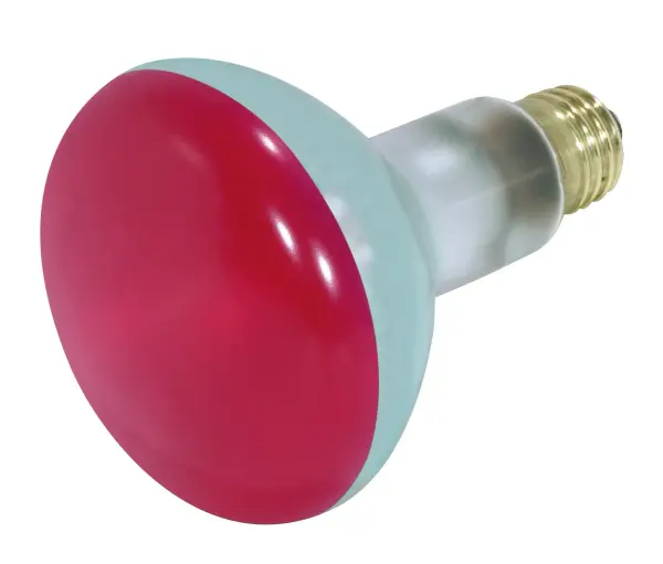 75 Watt BR30 Incandescent - Red - 2000 Average rated hours - Medium base - 130 Volt