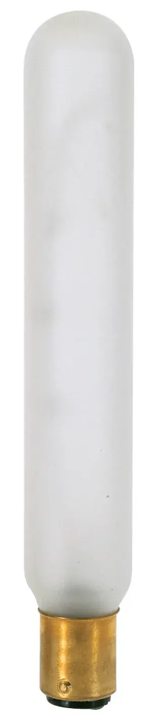 25 Watt T6 1/2 Incandescent - Frost - 1500 Average rated hours - 170 Lumens - DC Bay base - 130 Volt