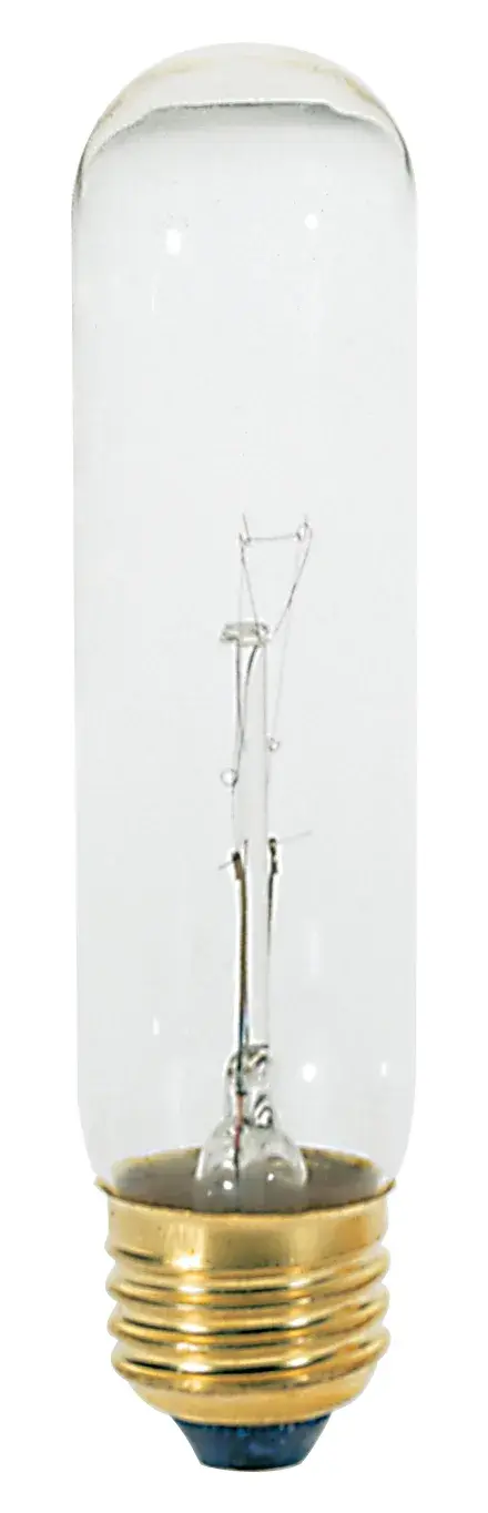 25 Watt T10 Incandescent - Clear - 2000 Average rated hours - 200 Lumens - Medium base - 120 Volt