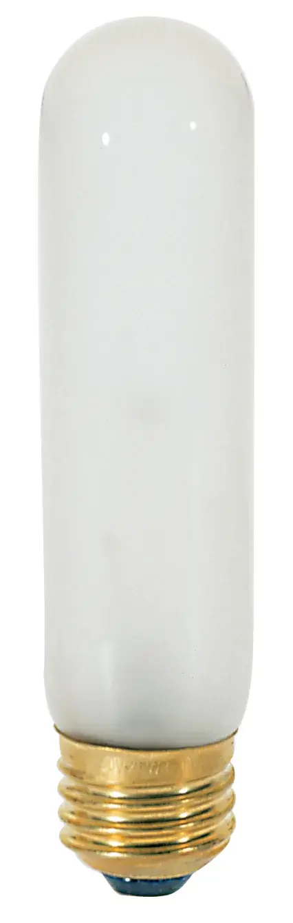 25 Watt T10 Incandescent - Frost - 2000 Average rated hours - 200 Lumens - Medium base - 120 Volt