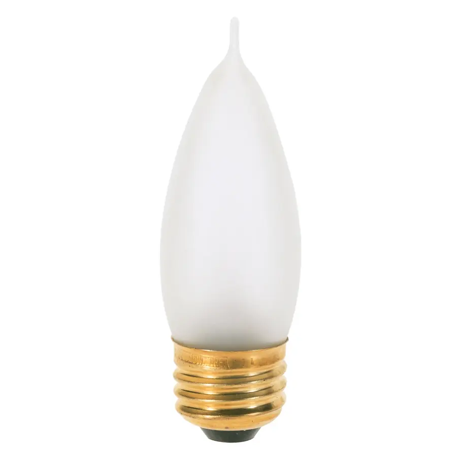 25 Watt CA10 Incandescent - Frost - 1500 Average rated hours - 200 Lumens - Medium base - 120 Volt