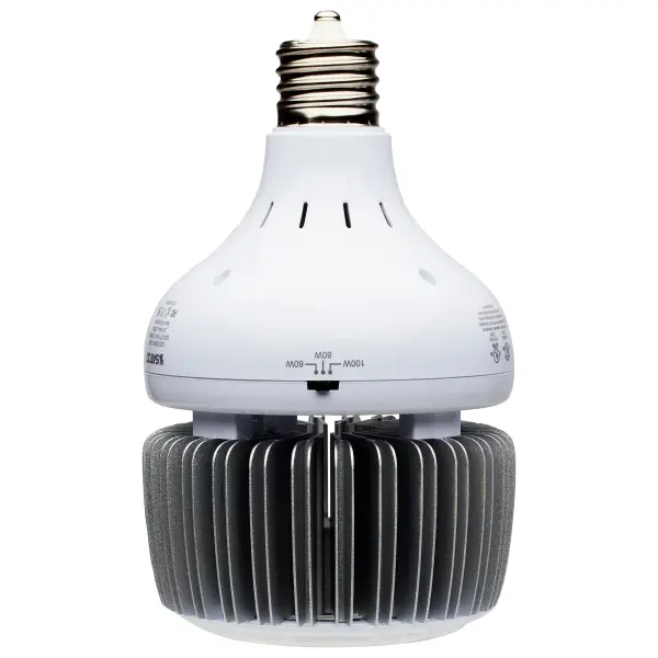Satco's new high bay/low bay offers improved performance on every level and are now power selectable to cover a wider range of applications. Replaces 175 to 600 Watt HID technologies using 60 to 150 Watts of efficient, superior LED light. The redesigned compact shape expands fixture compatibility options, and advanced heat dissipation design featuring convection cooling means a cooler running, longer lasting lamp. Commercial venues everywhere have been relying on these fixtures for years such as warehouses, gymnasiums, health clubs, factories and arenas - everywhere superior light output is critical and reducing maintenance is important.