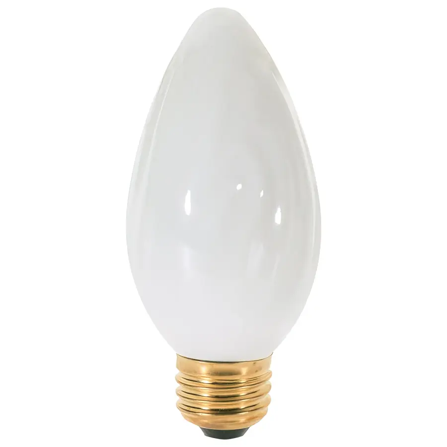 25 Watt F15 Incandescent - White - 1500 Average rated hours - 160 Lumens - Medium base - 120 Volt