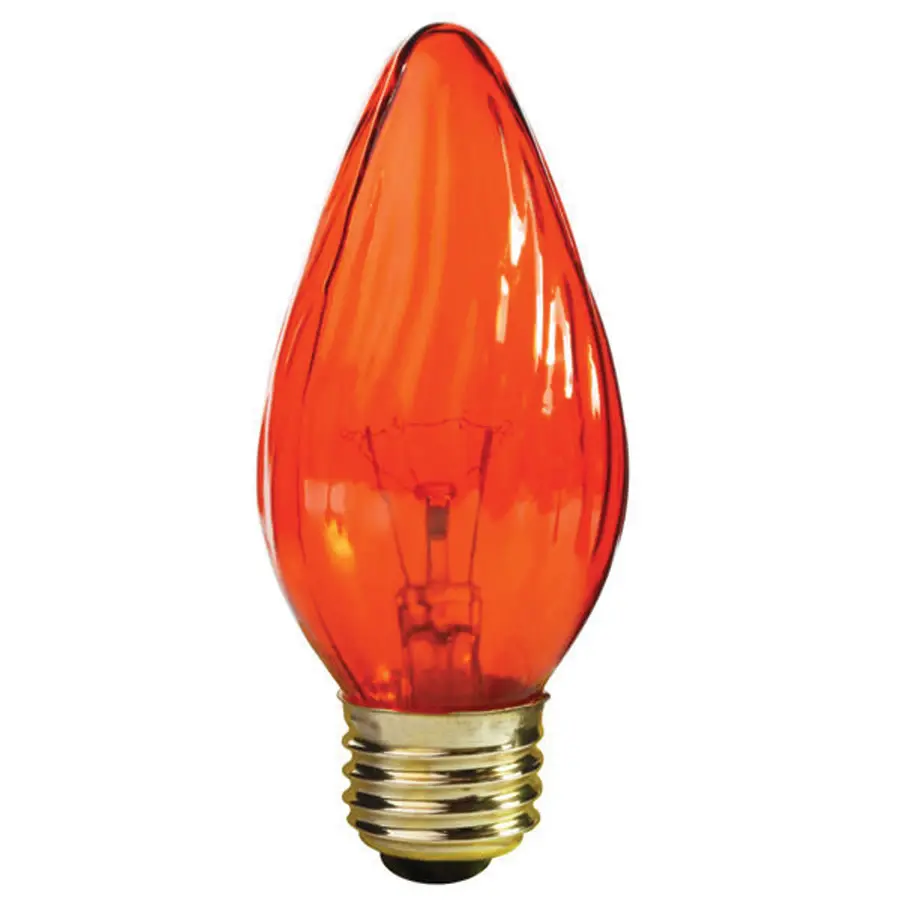 25 Watt F15 Incandescent - Amber - 1500 Average rated hours - Medium base - 120 Volt - Image 1