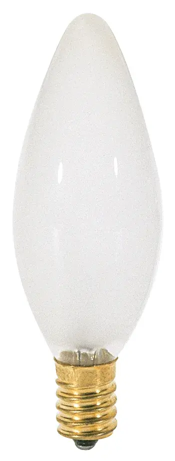 25 Watt BA9 1/2 Incandescent - Frost - 1500 Average rated hours - 220 Lumens - European base - 120 Volt