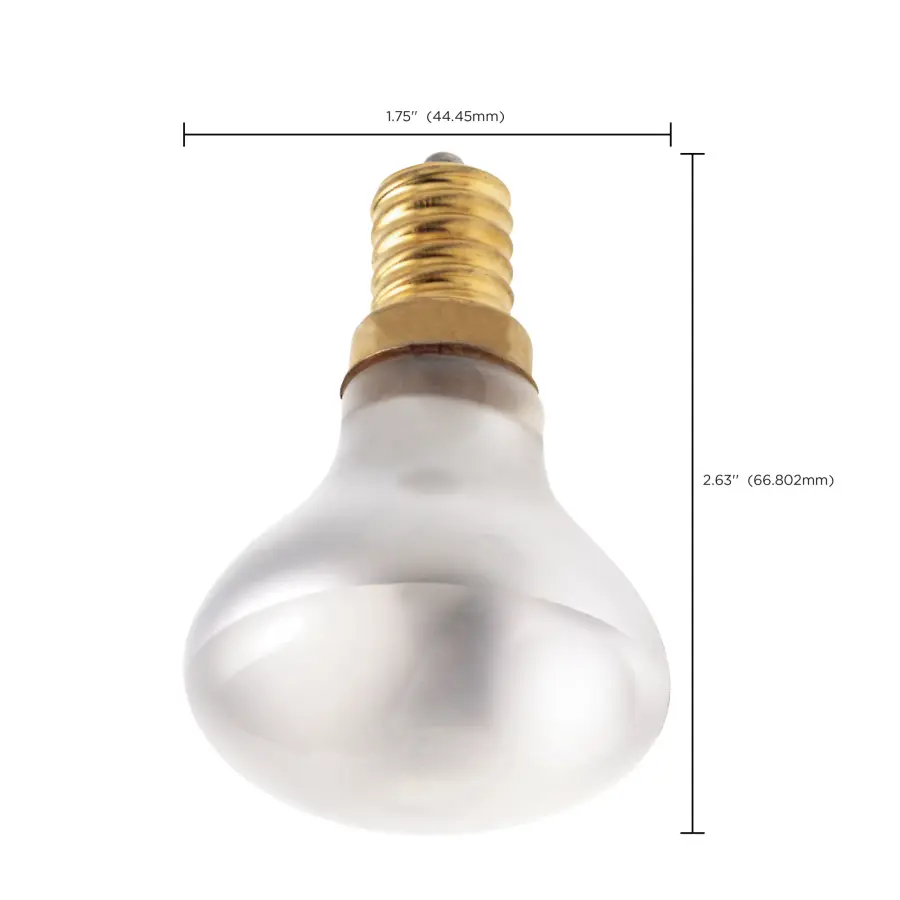 40 Watt R14 Incandescent - Frost - 1500 Average rated hours - 280 Lumens - European base - 130 Volt - Image 8
